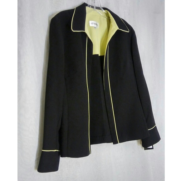 NWT Studio 1 Black & Yellow Blazer Size 8 - Picture 2 of 8